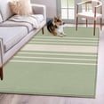 thumbnail image 2 of Sage Green Beige Striped Living Room Rug 4x6 Washable Area Rug for Bedroom, Non-Slip Dining Room Rugs Modern Farmhouse Retro Lines Indoor Carpet for Kitchen Entryway Office Nursery Laundry, 2 of 9