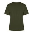 thumbnail image 4 of MIUOWANP Women's T-Shirts Loose Fit Solid Color Round Neck Raglan Sleeve with Pocket Pullover Size XXL(12)Army Green, 4 of 7