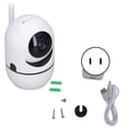 thumbnail image 1 of Monitor para bebés Panorámica de 360 grados Vertical de 65 grados 1080P Visión nocturna Pan Tilt Zoom Cámara WiFi para el hogar Blanco 100‑240V Enchufe de EE. UU., 1 of 5
