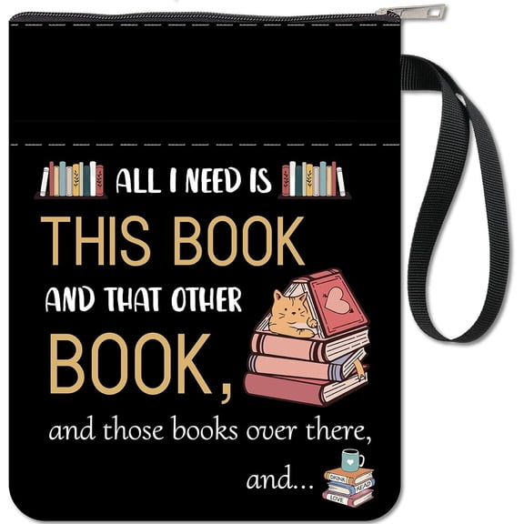 Fundas protectoras para libros de tela lavables con cremallera y bolsillo adicional.