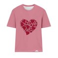 thumbnail image 3 of Qiopertar Mode Femmes T-Shirt Décontracté à Manches Courtes Col Rond Imprimé Blouse Tops Grandes Économies de Vacances! Offres de la Semaine Liquidation, 3 of 4
