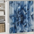 thumbnail image 6 of Shiartex Extra Long Blue and White Floral Shower Curtain Set with Hooks,Watercolor Gentle Colors Flowers Bathroom Curtain,Modern Minimalist Waterproof Bath Curtain for Bathroom Decor White, 6 of 7