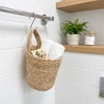 thumbnail image 7 of Naittoop Farmhouse Handmade Woven Hanging Seagrass Baskets, Boho Hanging Wall Wicker Basket, Hanging Flower Basket for Shelves, Walls, Doors, Balconies, Front of House, Garden 9.44in, 7 of 7