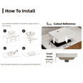 thumbnail image 4 of Los Flexi 16" Rectangular Semi Recessed Ceramic Bathroom Sink, Glossy White Vessel with Overflow, 4 of 13