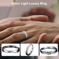 thumbnail image 4 of LYMAYTER Silver Ring Silver Color Luxury Men's Ring - AdjUS-CYYLtable, Versatile, 4 of 6