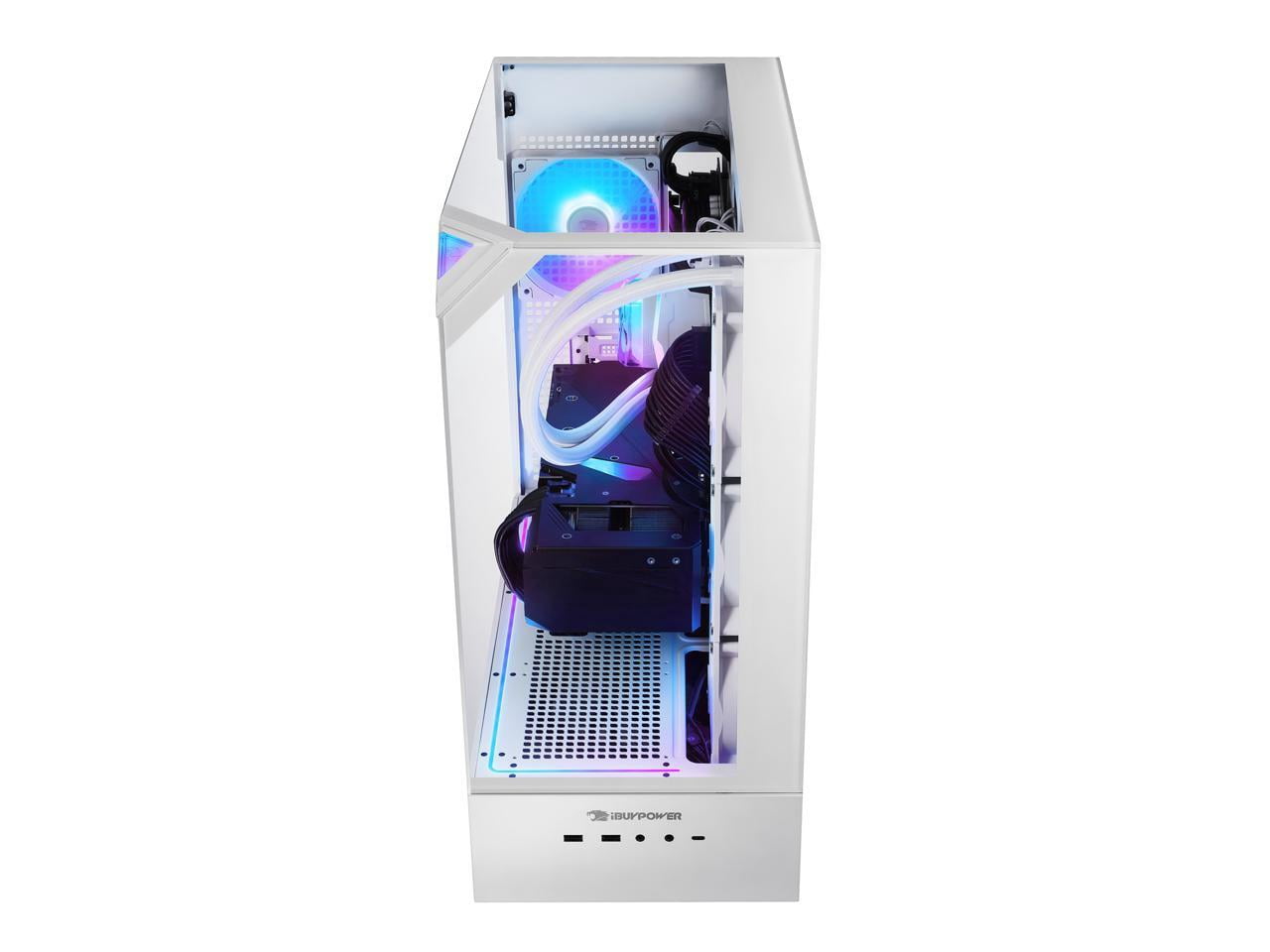 iBUYPOWER Element 9 White Gaming PC Desktop - AMD Ryzen 7 7800X3D - NVIDIA GeForce RTX 5070Ti 16GB - 32GB DDR5 RGB - 1TB NVMe SSD - EWA7N57T01