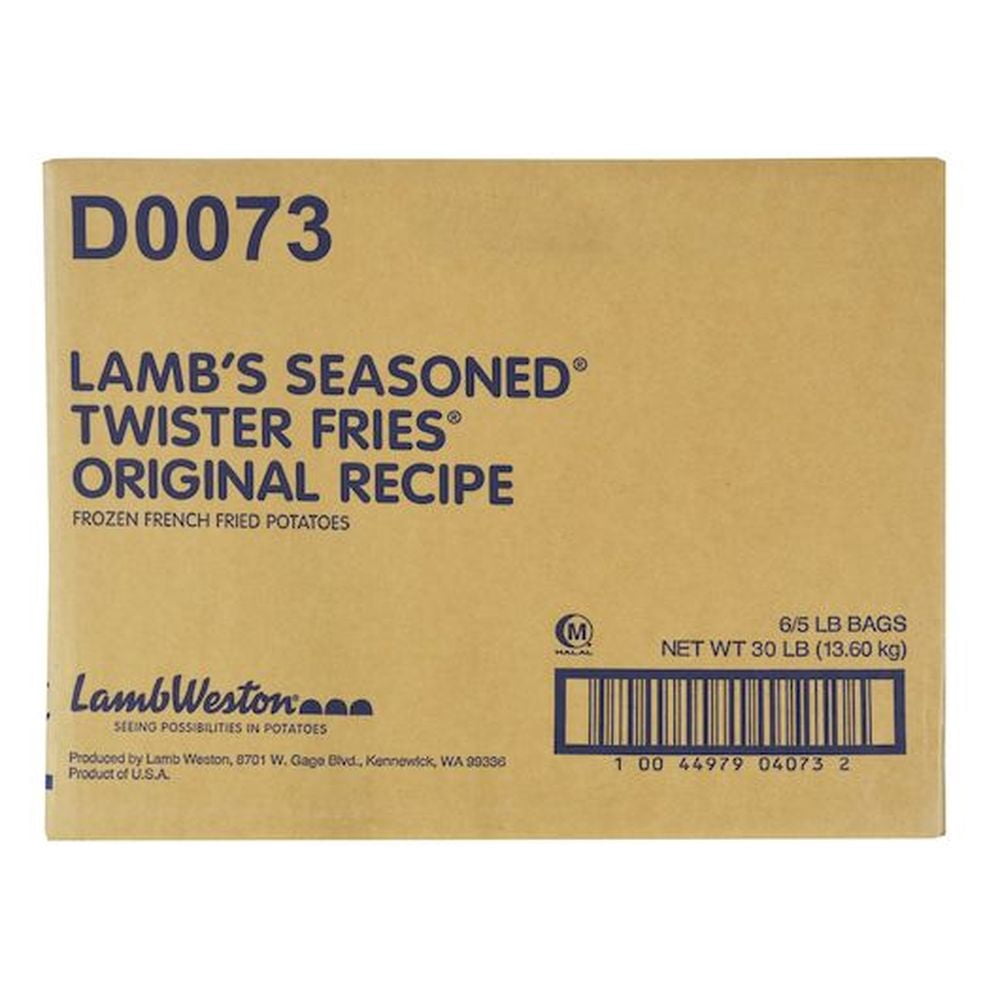 Lamb Seasoned Original Recipe Seasoned Twister Fry, 5 Pound -- 6 per case