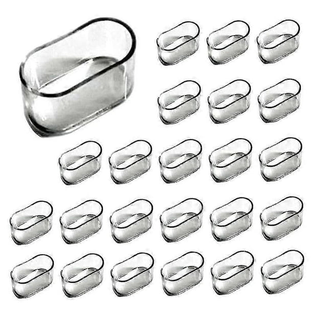 30 tapas para patas de sillas, almohadillas ovaladas de silicona para patas de muebles, protectores de suelo y mesas contra arañazos.