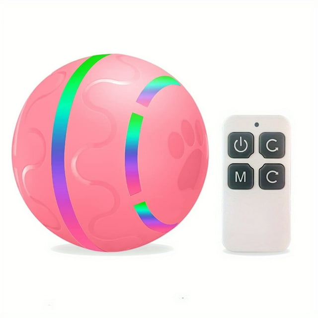 Dog Toy Remote Control Electric Ball USB Rechargeable Automatic Rolling Cat Toy Pet Supplies
