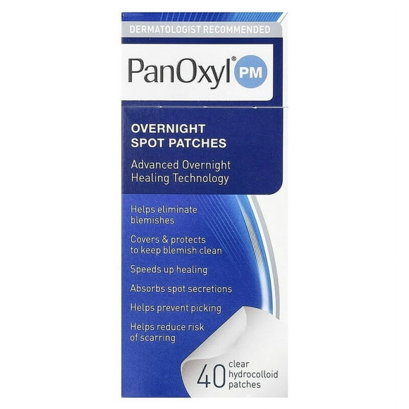 PanOxyl, Patchs de Nuit, 40 Patchs Transparents Pack de 2