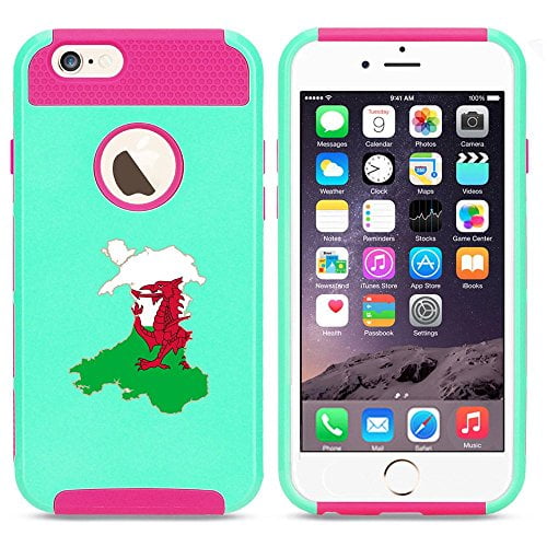 Apple iPhone 6 Plus 6s Plus Shockproof Impact Hard Case Cover Wales Welsh Flag...