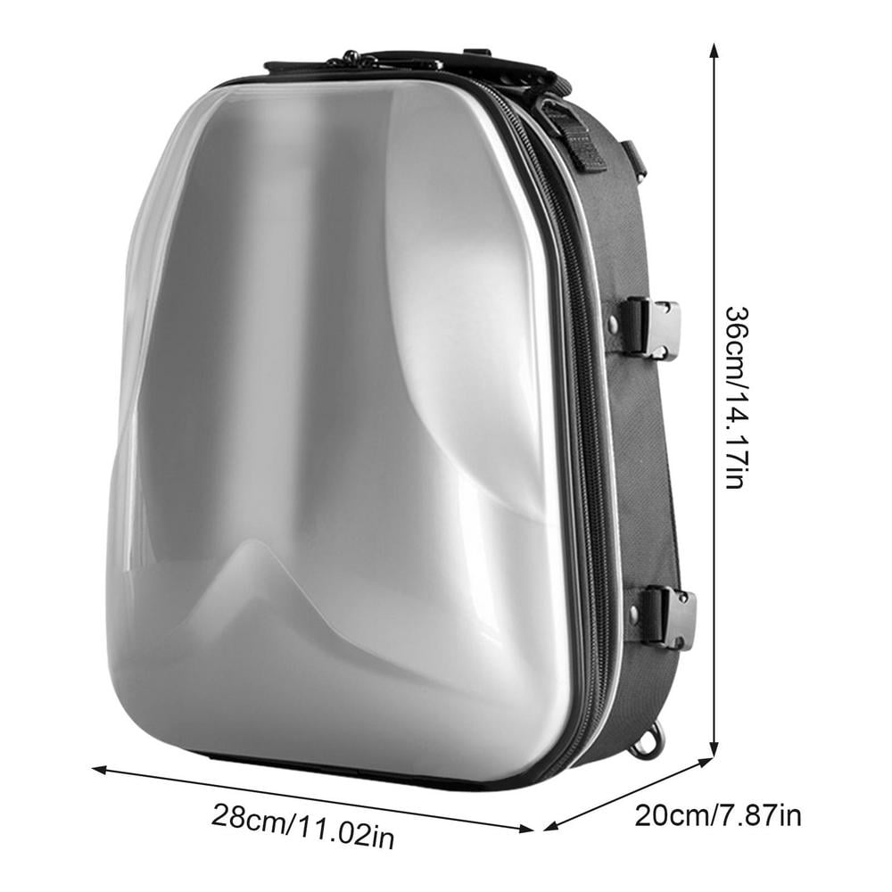 Motorcycle Tail Bag Rear Seat Bag Waterproof Leather PU Saddle Bags Luggage Bag Multifunctional Pack Bags Storage Bag 30 x 25 x 20cm 