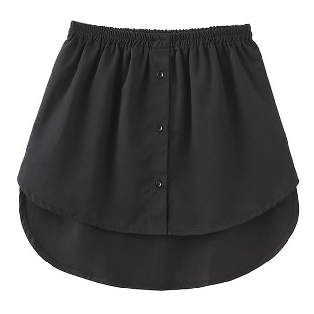 Gupgi Rallonge de Chemise pour Femmes Mini Ajustable Superposition Faux Haut Jupe de Balayage Inférieure