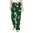 thumbnail image 1 of Balery Christmas tree green plaid Pantalones de pijama para mujer, pijamas ultraligeros, pantalones de estar por casa-XX-Large, 1 of 6