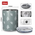 thumbnail image 4 of Floral 12oz Stainless Steel Coffee Mug – Double-Wall Insulated Cup with Spill-Resistant Lid, 360° Full-Print Design, Keeps Drinks Hot & Cold for Home, Office, Travel,Thanksgiving,Christmas, Spring, 4 of 5