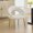 White, variant on Set of 1 Velvet Fabric Dining Chairs with Curved Backrest and Golden Metal Legs for Kitchen or Dining Room (White)