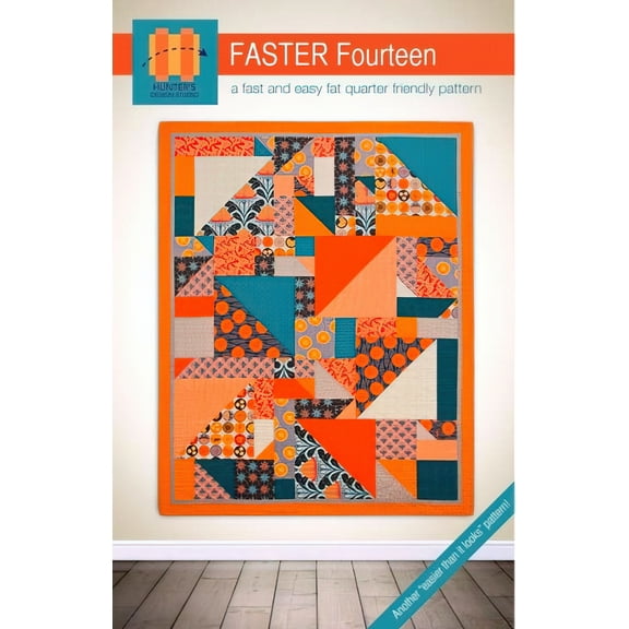 Faster Fourteen Quilt Pattern by Hunter's Design Studio
