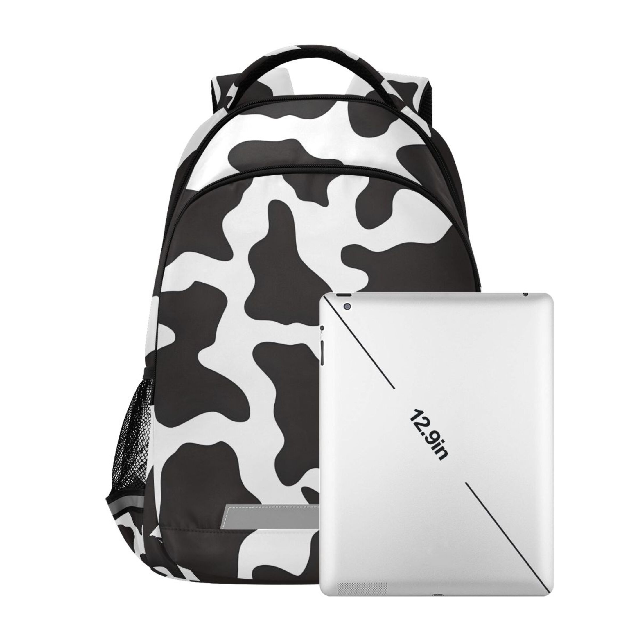 ALAZA Cow Print Backpack Elementary School Bag Bookbag Travel Rucksack