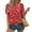 Style 06, variant on Women's Blouses Top Fashion Floral Print Casual Shirts Summer Short Sleeve T-Shirt Pleated Non-positioned Printed Blouses Round Neck Loose Pullover Top