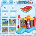 thumbnail image 3 of Veeboto Bounce House, Aerospace Rocket's Indoor Outdoor Inflatable Bounce House with Jumping Area, Slide, 370W Blower, 3 of 7