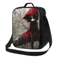 thumbnail image 1 of Fotbe Dark Red Hooded Girl Lonchera Bolsa de Almuerzo para Hombres y Mujeres, Lonchera de Gran Capacidad, Bolsa de Almuerzo Reutilizable, Bolsa Térmica Aislante, 1 of 7