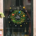 thumbnail image 4 of Pegatinas de pared de corona de Navidad Calcomanías de festival de vidrio de ventana C Afortunado Sencillez, 4 of 5