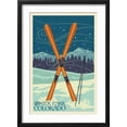thumbnail image 2 of Art.com Winter Park, Colorado - Crossed Skis Art Print by Lantern Press, Black Frame Wall Art, 17" x 23", 2 of 5
