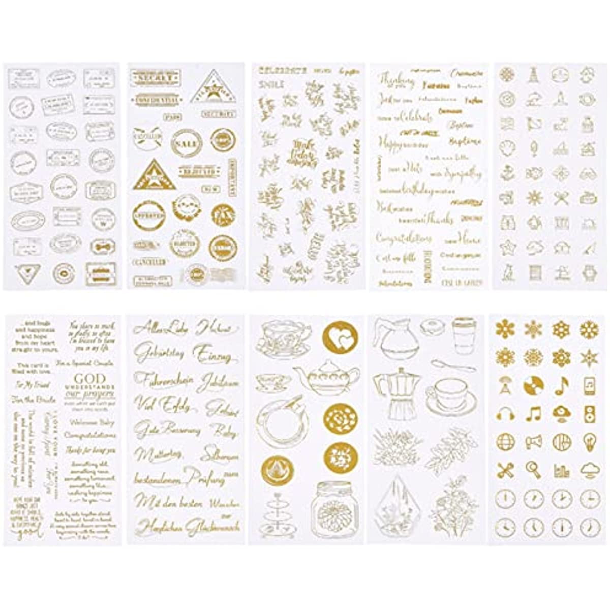 Glitter Hot Stamping Resin Clear Film Resin Stickers Kit for