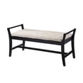 thumbnail image 2 of Southern Enterprises 44.25" Beige and Black Coastal Style Water Hyacinth Bench, 2 of 3