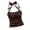 Brown, variant on Staron Women Ruched Halter Sleeveless Crop Top Solid Casual Trendy Beach Vacation Holiday Slim Tank Tops, Orange XXL