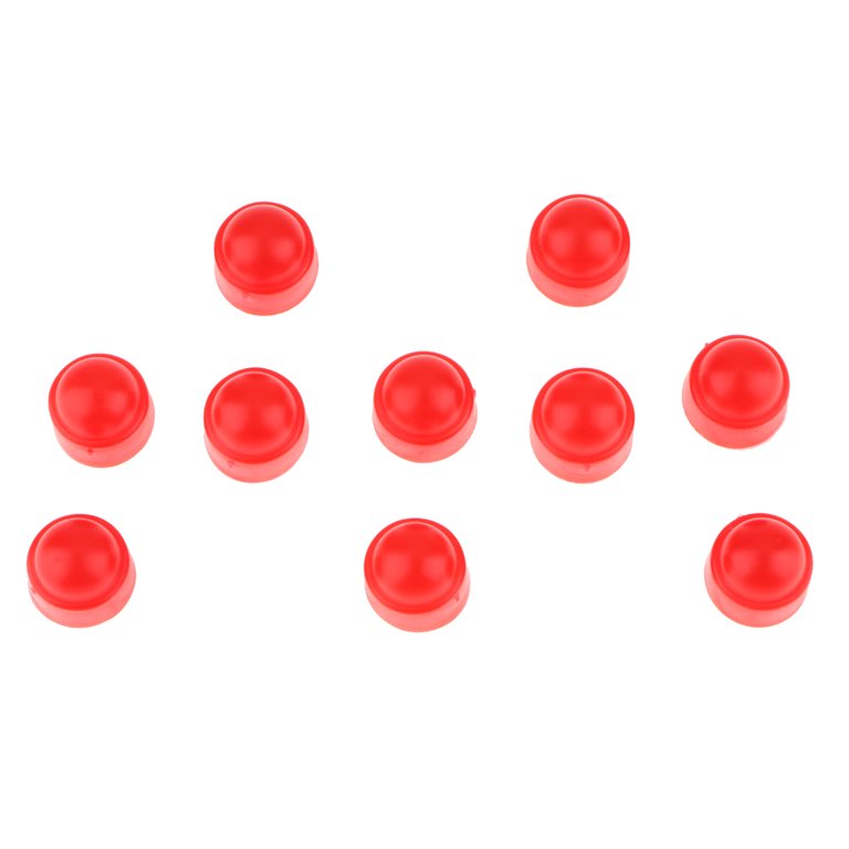 Generic Spherical Nut Cover Caps – 10-Pack Red M8 13x15mm For Hex Bolts & Nuts, Heavy-Duty Nylon