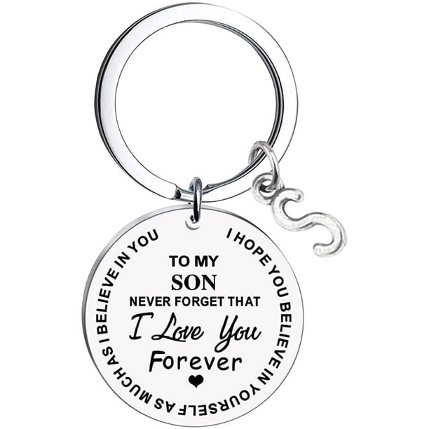 Censtreet To My Son Keychains Gift Inspirational Gifts from Mom Gift for Christmas Graduation Anniversaries Keychain Gifts