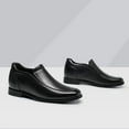 thumbnail image 6 of CMR CHAMARIPA Slip-On Height Increasing Shoes For Men - Black Calfskin Men's Dress Shoes That Make You Taller 2.76 Inches / 7 CM, 6 of 10