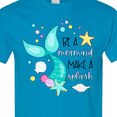 thumbnail image 4 of Inktastic Be a Mermaid Make a Splash Blue Mermaid Tail T-Shirt, 4 of 5