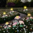thumbnail image 2 of Solar Outdoor Garden Lighting Solution for Hydrangea-Style Decorative Ground Inserted Light Flower Spotlight for Yard Visualization and Wind-Swayed Swaying Garden, 2 of 5