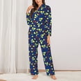 thumbnail image 2 of Sigee Lemons And Chili for Women’s Pajama Sets Long-Sleeved Pjs Sets for Women 2 piece Sleepwear-Small, 2 of 7