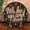 thumbnail image 2 of Eveokoki Rustic Kitchen Wall Clock Wooden Office Coffee Decor Wall Clocks 10 inches Silent Clocks for Kitchen/Office/Coffee Corner Coffee Bar Decoration, 2 of 8