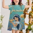 thumbnail image 2 of Ropa para niñas, vestidos de verano, novedad de 2022, vestidos de flores para niños de Disney Jasmine Princes para 2-12 años, vestido para niños pequeños New3T Gao Jinjia LED, 2 of 2