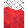 thumbnail image 7 of inlzdz Kids Boys Football Uniform Soccer Jersey V Neck Short Sleeve T Shirt Tops with Drawstring Red XS, 7 of 7