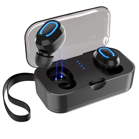 2019 NEW Bluetooth 5.0 Wireless HeadPhone, TWS Earbuds Sport Ear-in Earphone with Portable Charging Case, 3D Noise Canceling, IPX7 Waterproof, Built-in Mic, Auto Pairing, for Gym Running