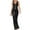 Black, variant on Honeeladyy Womens V Neck Sleeveless Wide Straps Sparkling Slim Textured Mermaid Long Dresses Evening Dresses for Women