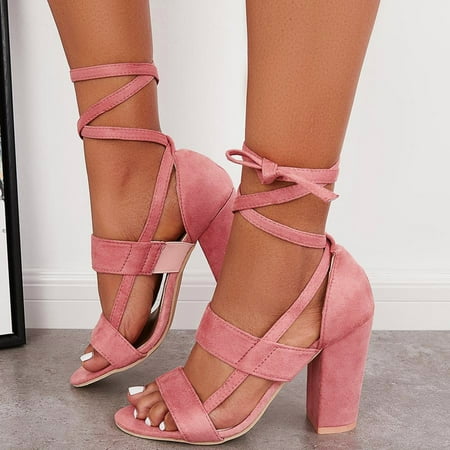 

fzm women shoes sandals for women ladies fashion peep toe causal shoes lace high heels