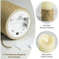 thumbnail image 3 of HomWamee Flameless Candles , Flickering Hemp Rope  with Remote Timer-3D , Set of 3  Battery Powered, 3 of 6