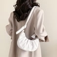thumbnail image 1 of Bolso Para Las Axilas Bolso de moda para mujer, de media luna, de compras Hobos de cuero PU, plisado en la nube para niñas, 1 of 8