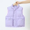 thumbnail image 2 of Generic Toddler Birthday Tops Toddler Kids Baby Winter Warm Jacket Outerwear Solid Color Vest Coat Outwear for Girls Boys with Pocket, 2 of 9
