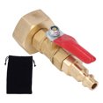 thumbnail image 1 of Adaptador de soplado Ticfox para invierno de latón Conector rápido macho de 1/4 pulg, 1 of 14