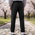 thumbnail image 5 of Men's Baggy Sweatpants Straight Leg Open Bottom Joggers Casual Lightweight Athletic Pants with Pockets, 3XL, 5 of 6