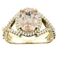 thumbnail image 1 of 14K Yellow Gold Natural Morganite Ring Oval 9x7mm Diamond Accent, size 5, 1 of 4
