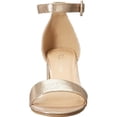 thumbnail image 3 of CHINESE LAUNDRY Womens Gold Ankle Strap Jody Round Toe Block Heel Buckle Heeled Sandal 8.5 M, 3 of 4