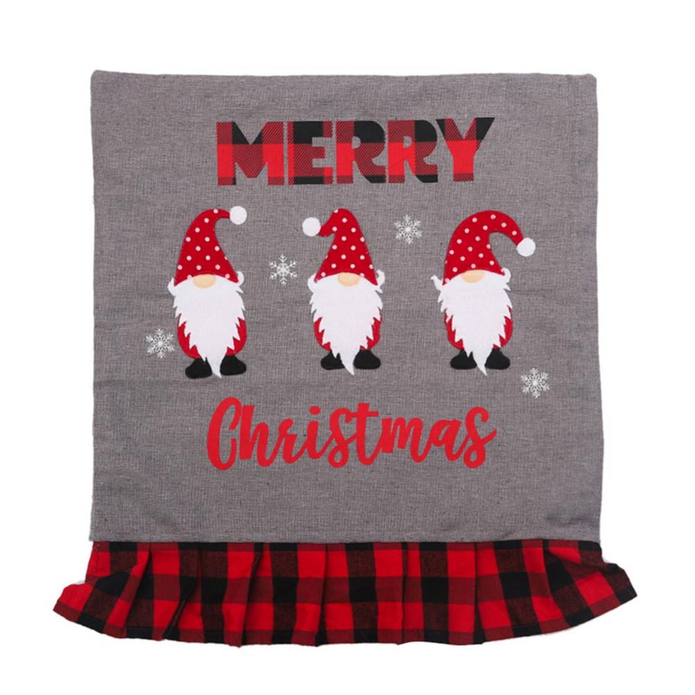 Christmas Chair Cover, Funny Christmas Gnomes Print Chair Cover ,Xmas